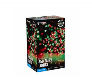 Lytworx 34.9m Low Voltage 350 Red & Green LED Fairy Lights/Indoor & Outdoor