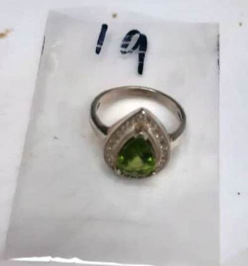 925 Sterling Silver Genuine 2.85 Carat Himalayan Peridot Ring - Green 8.5 Size - TheITmart