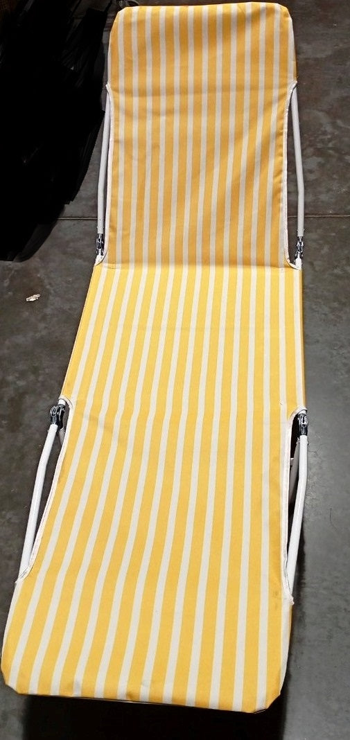 Marquee Outdoor Adjustable Folding Sunlounge- Yellow - TheITmart