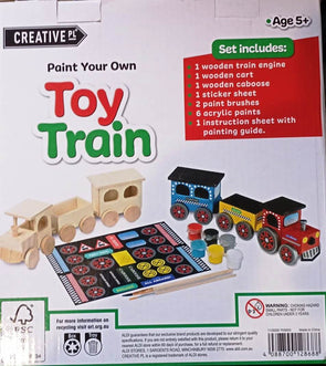 Creative Wooden Toy Train Play Set/Paint Your Own Toy Train/ Suitable for Ages 5+