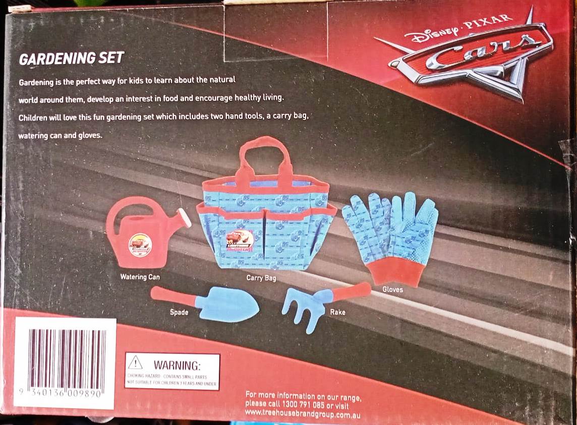 Disney Pixar Cars 5 Piece Kids Gardening Tools Play Set/Suitable for Ages 3+