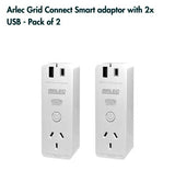 Arlec Grid Connect Smart Adaptor With Double 2.1A USB - 2 Pack