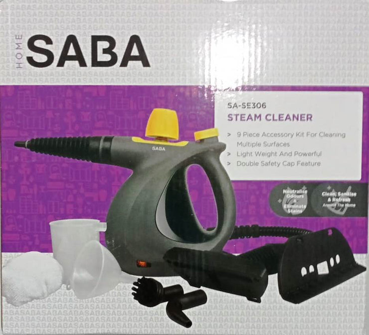 HOME SABA 350ml Water Tank Steam Cleaner (SA-SE306 ) with 9 Piece Accessory Kit