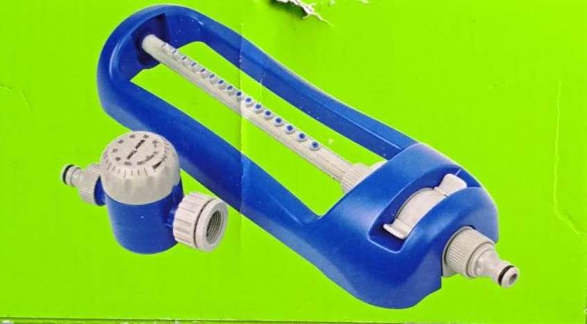 Aqua System Oscillating Sprinkler and Timer Set YM17113 - Blue - TheITmart