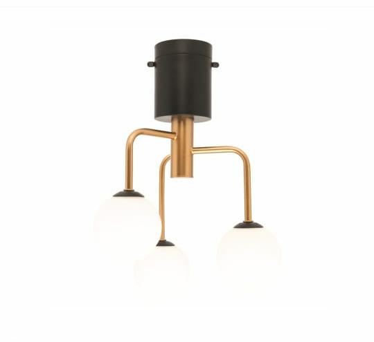 Brilliant Brass Asha 3 Light DIY Plug in Pendant - 20655/12