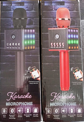 Karaoke Party Microphone with Built-in Rechargeable Battery/Available in Red & Black