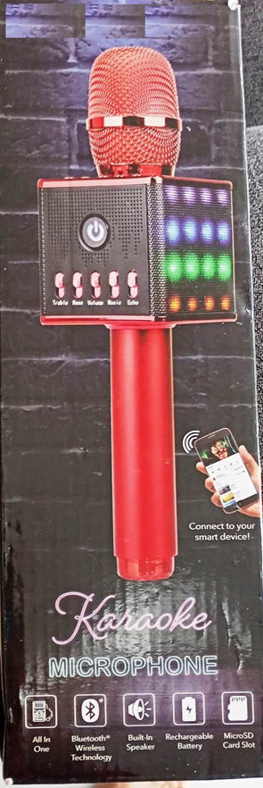 Karaoke Party Microphone with Built-in Rechargeable Battery/Available in Red & Black