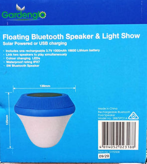 Gardenglo Floating Bluetooth Speaker And Light Show Blue