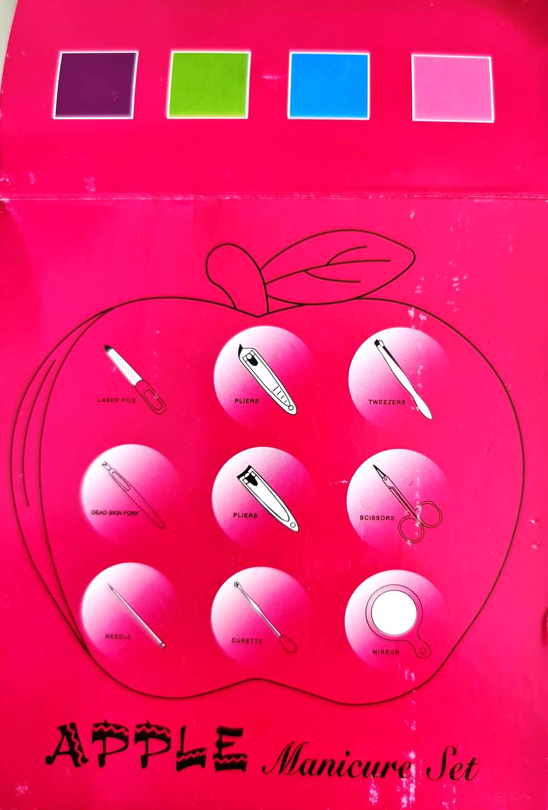 9 Piece Apple Manicure Set/Easy To Handle Beauty Manicure Tools Set
