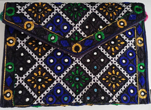 Hand Made Craft Colourful Traditional Ladies Purse / Black