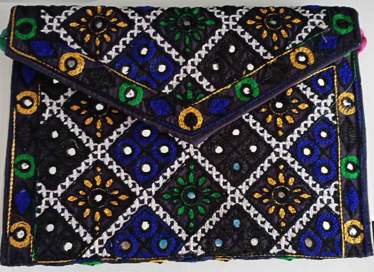 Hand Made Craft Colourful Traditional Ladies Purse / Black
