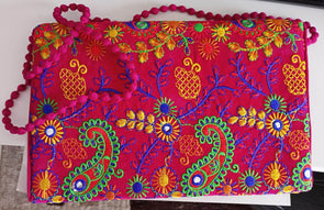 Hand Made Craft Colourful Traditional Ladies Purse / Pink