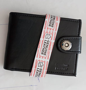 Mens Genuine Leather Wallet/Coin Purse Wallet with Multiple Card Slots - Black