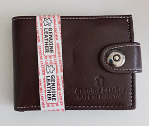 Mens Genuine Leather Wallet/Coin Purse Wallet with Multiple Card Slots - Dark Brown