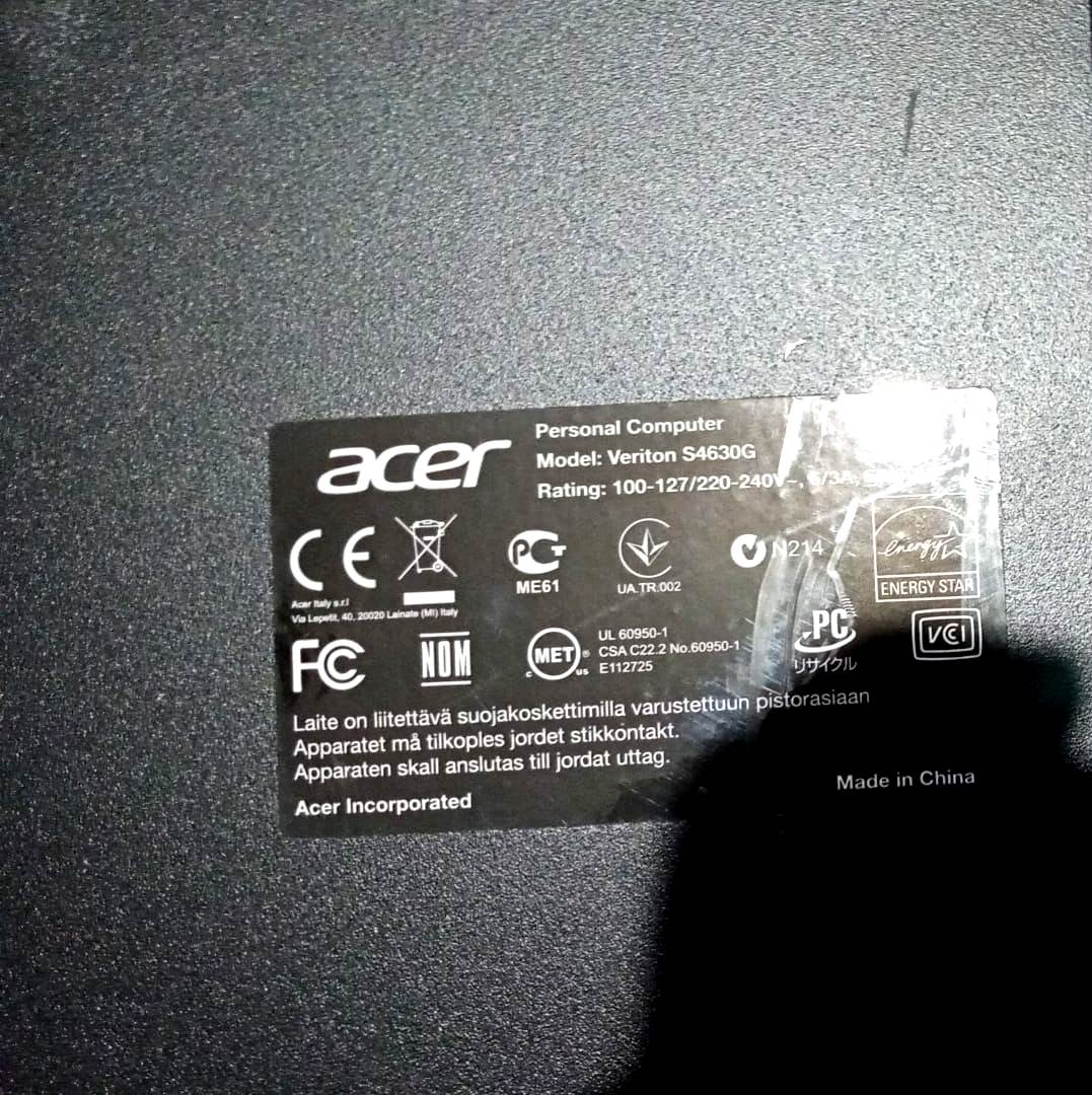 Acer Core i7 3.4Ghz, 500GB, 8GB Desktop PC only /Windows 10