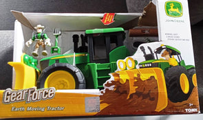 John Deere Gear Force EARTH MOVING TRACTOR w Blade & Wyatt Figure