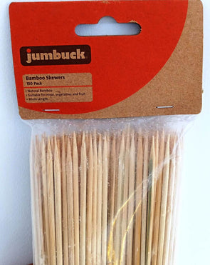 Jumbuck 30cm Bamboo BBQ Skewers - 150 Pack