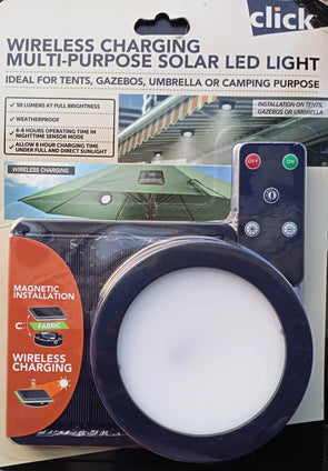 Click 50 Lumens Wireless Charging Multi-Purpose Solar LED Light