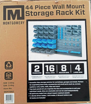 44 Piece Wall Mount Storage Rack Kit/ Size 56 x 50 x 14cm