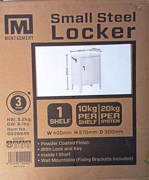Wall Mountable Small Steel Locker / Fixing Brackets included