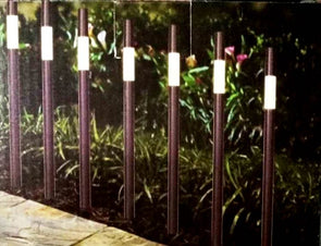 Gardenglo Solar Powered Tall Bollard Garden Light GSBN202101- 8 Pack