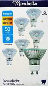 Mirabella Halogen GU10 Warm White Dimmable Downlight Globe - 6 Pack - TheITmart
