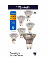 Mirabella Halogen GU10 Warm White Dimmable Downlight Globe - 6 Pack - TheITmart