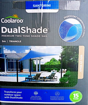 Coolaroo 5 x 5m Santorini Triangle Dual Shade Sail