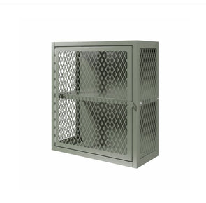 Montgomery Wall Mounted Diamond Mesh Lockable Cabinet - Green