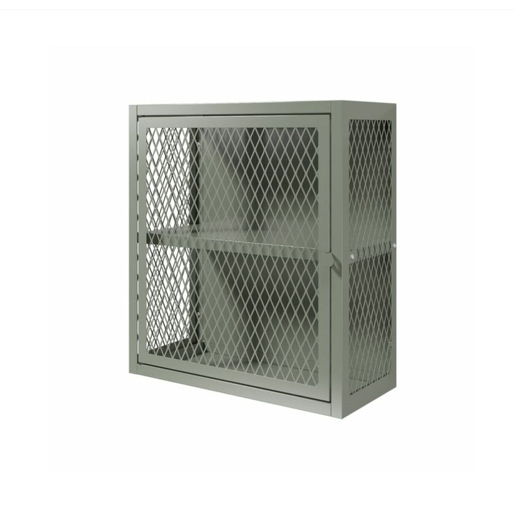 Montgomery Wall Mounted Diamond Mesh Lockable Cabinet - Green