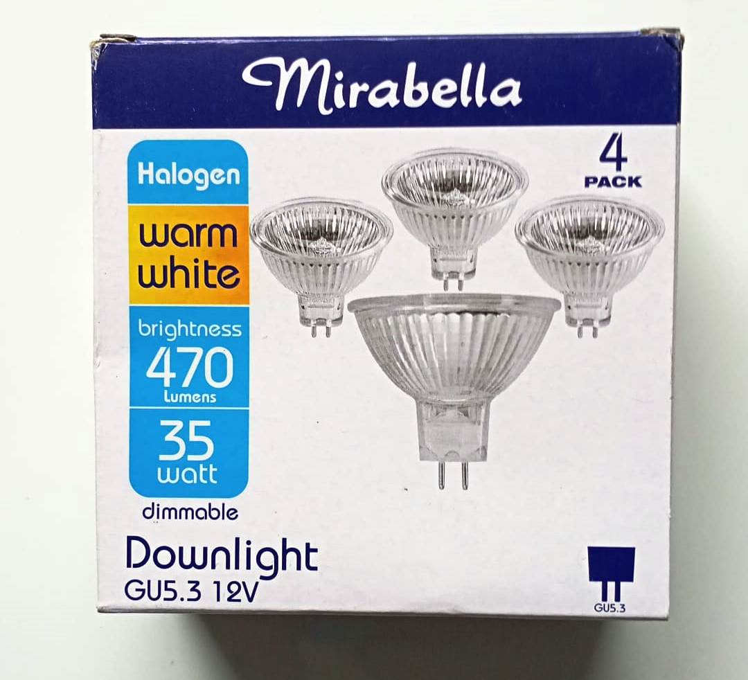 Mirabella 35W Halogen GU5.3 Dimmable Downlight Globe 4 Pack