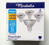 Mirabella 35W Halogen GU5.3 Dimmable Downlight Globe 4 Pack