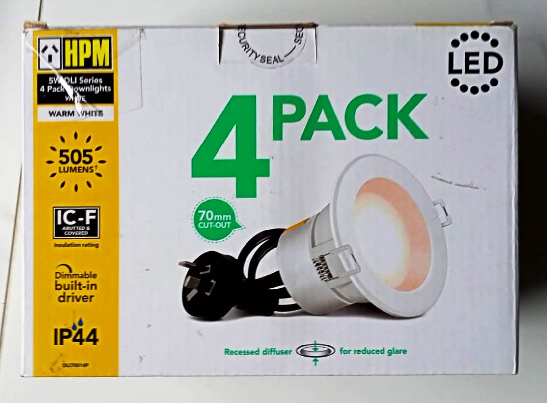 HPM 5W 70mm DLI LED Downlight - 4 pack /Warm White - DLI700814P - TheITmart