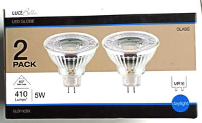 Luce Bella GLD192BX 5W 410Lumen 60° Daylight MR16 LED Globe -Twin Pack