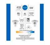 Luce Bella GLD192BX 5W 410Lumen 60° Daylight MR16 LED Globe -Twin Pack
