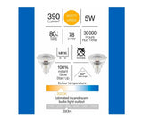 Luce Bella GLD193BX 5W 390Lumen 60° Warm white MR16 LED Globe -2 Pack