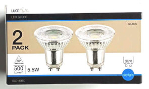 Luce Bella GLD180BX GU10 5.5W 500 Lumens 36° Daylight LED Globe - 2 Pack