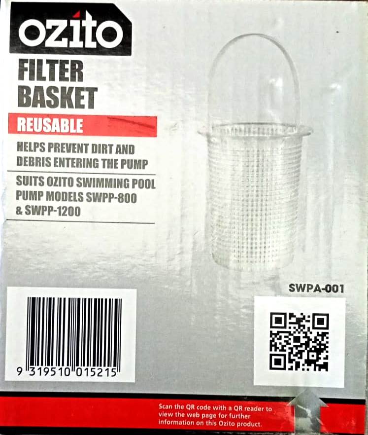 OZITO Swimming Pool Pump Filter Basket - SWPA-001