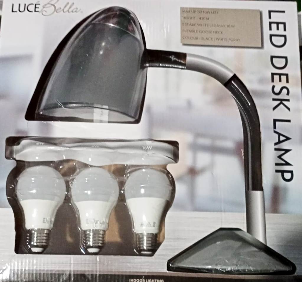 Luce Bella LED Desk Lamp 6W/8W/10W LED E27 A60 Flexible Goose Neck
