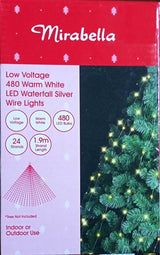 Mirabella Christmas 1.9m Low Voltage 480 LED Waterfall Lights - White