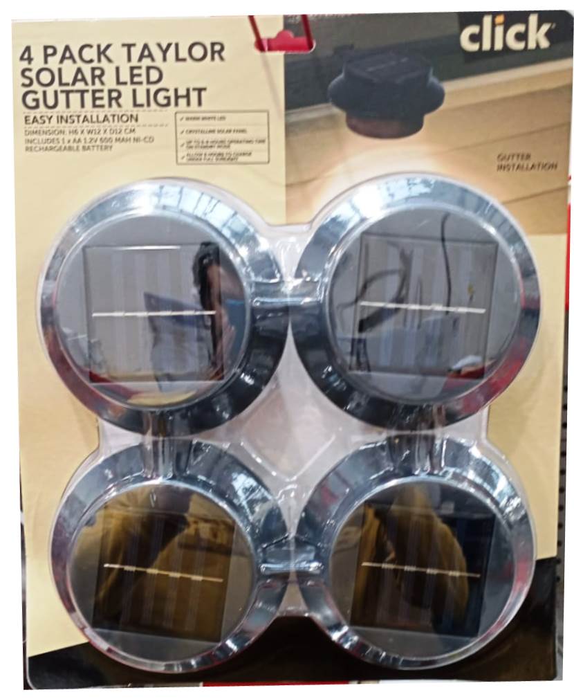 Click Taylor Solar LED Gutter LED Light - 4 Pack