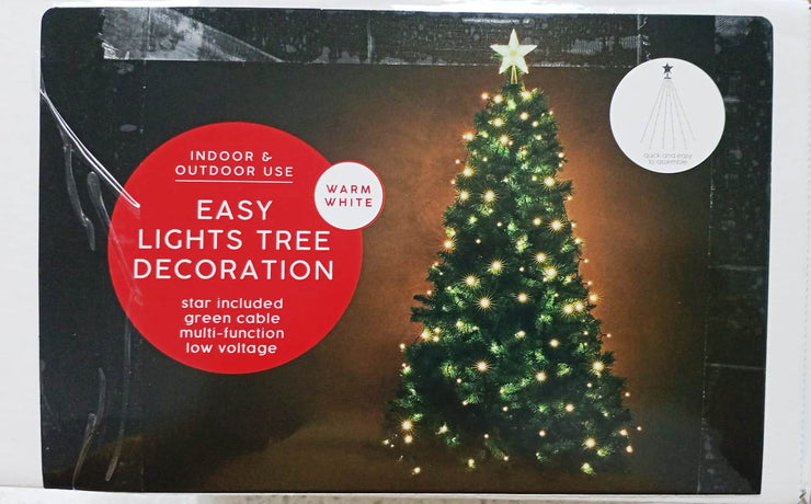 Easy Lights With Star, Christmas Tree Decoration/16.2m Lit Length