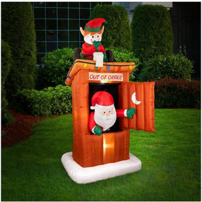 Lytworx 2.1m Low Voltage Inflatable Animated Outhouse/Indoor or Outdoor