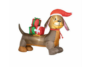 Arlec 1m Low Voltage Festive Inflatable Dachshund W/Gifts LVX971