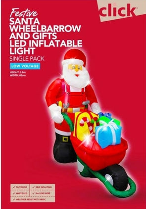 Click 1.8m Low Voltage Tradie Santa LED Inflatable/ Suitable for Indoor or Outdoor