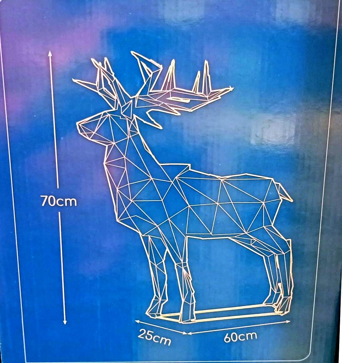 Arlec 70cm 180 Multi-Colour LED Festive Reindeer Statue LVX996 - TheITmart
