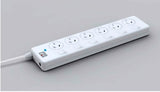 Mort Bay 6-Way Individually Switched Powerboard - White / Surge and Overload - TheITmart