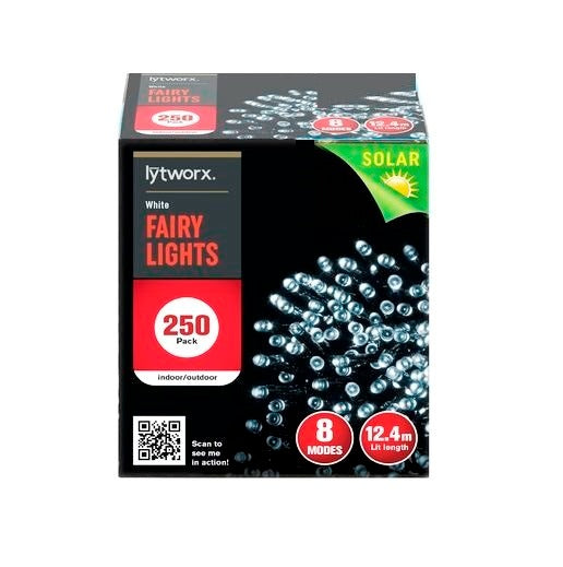 Lytworx Solar 250 LED Fairy Lights / 8 Mode Functions