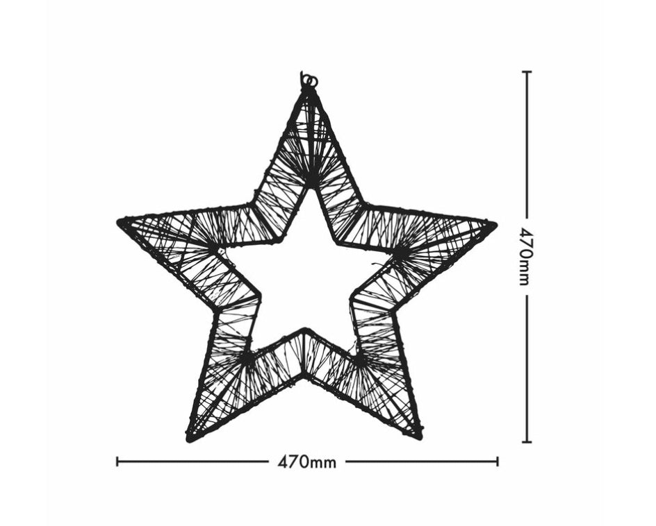 Arlec 47cm warm white LED Festive Star Light