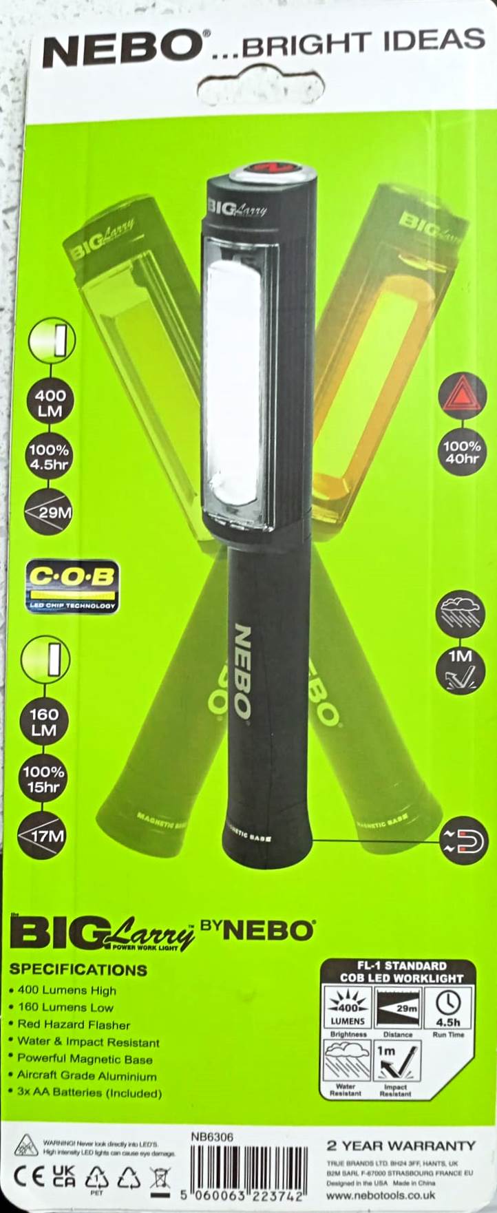 Nebo NB6306 Big Larry Battery Torch /Batteries Included